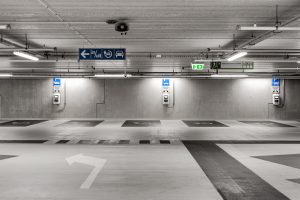 repareret beton i parkeringskælder