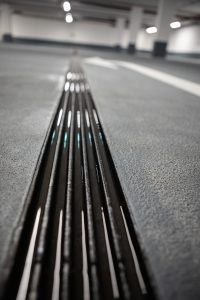 parkeringsdæk efter reparation closeup